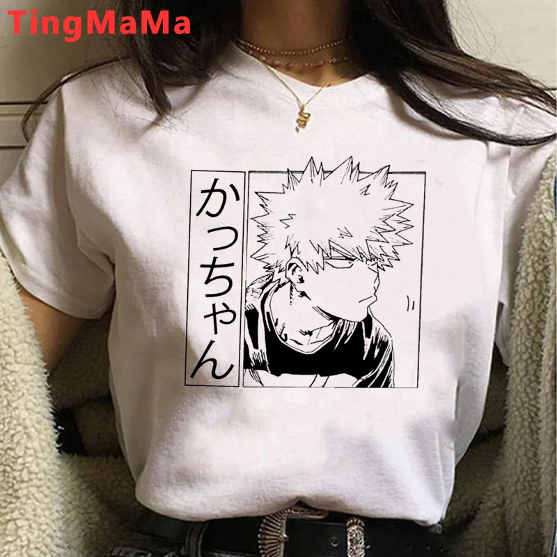 

My Hero Academia Bakugou Shoto Todoroki clothes tshirt men white t shirt print vintage tshirt