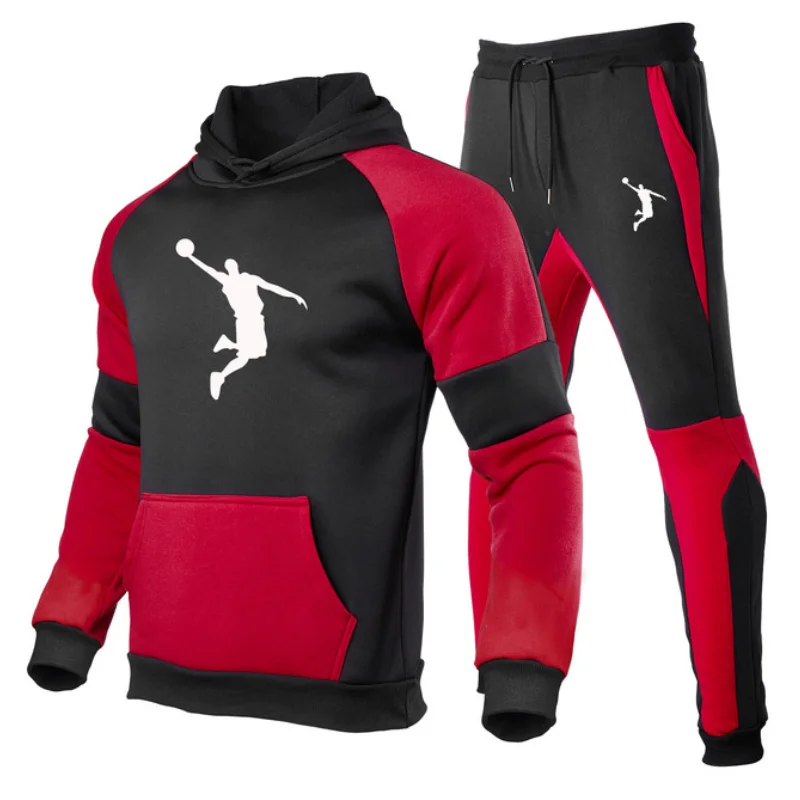 

Herfst Nl Winter Nieuwe Mannen Merk Casual Pak Jogging Ssports Stiksels Hoodie + Broek 2-Delige Set Van Mannen Trui men suit