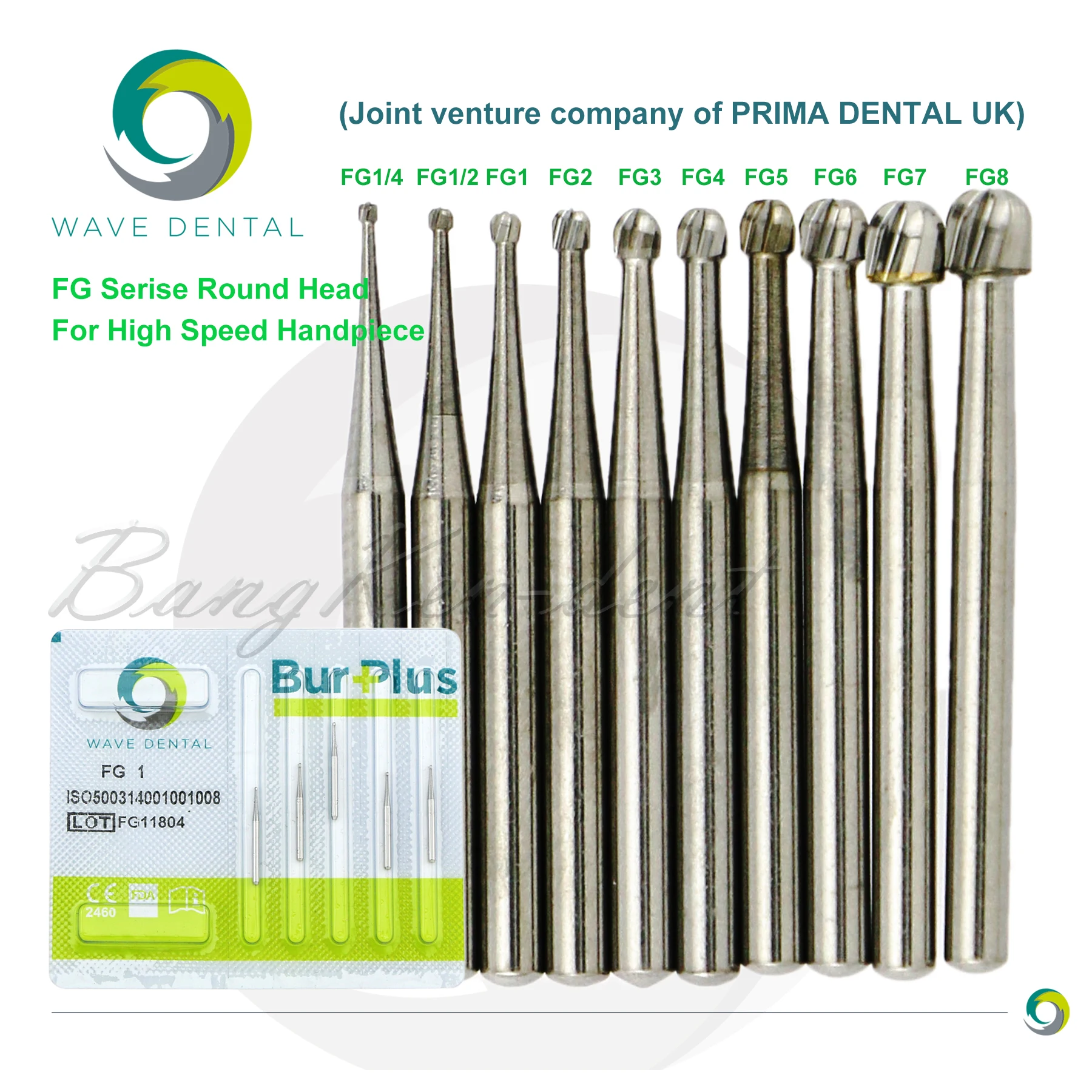 

Wave Dental Operative BurPlus Tungsten Carbide Bur 1.6mm Round Burs FG 1/4 1/2 1 2 3 4 5 6 7 8 For High Speed Turbine Handpiece