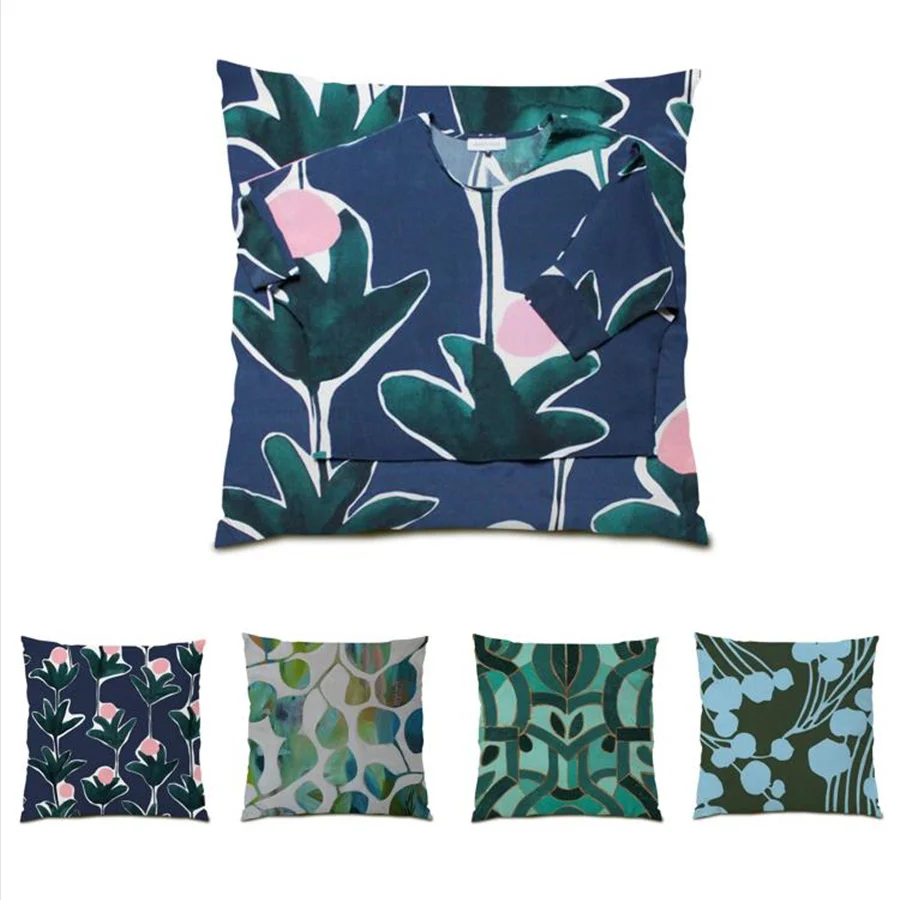 

Polyester Linen Material 45x45 Cushions Covers Color Picture Pillow Cover Multiple Colour Decorative Pillows for Sofa Art E0168