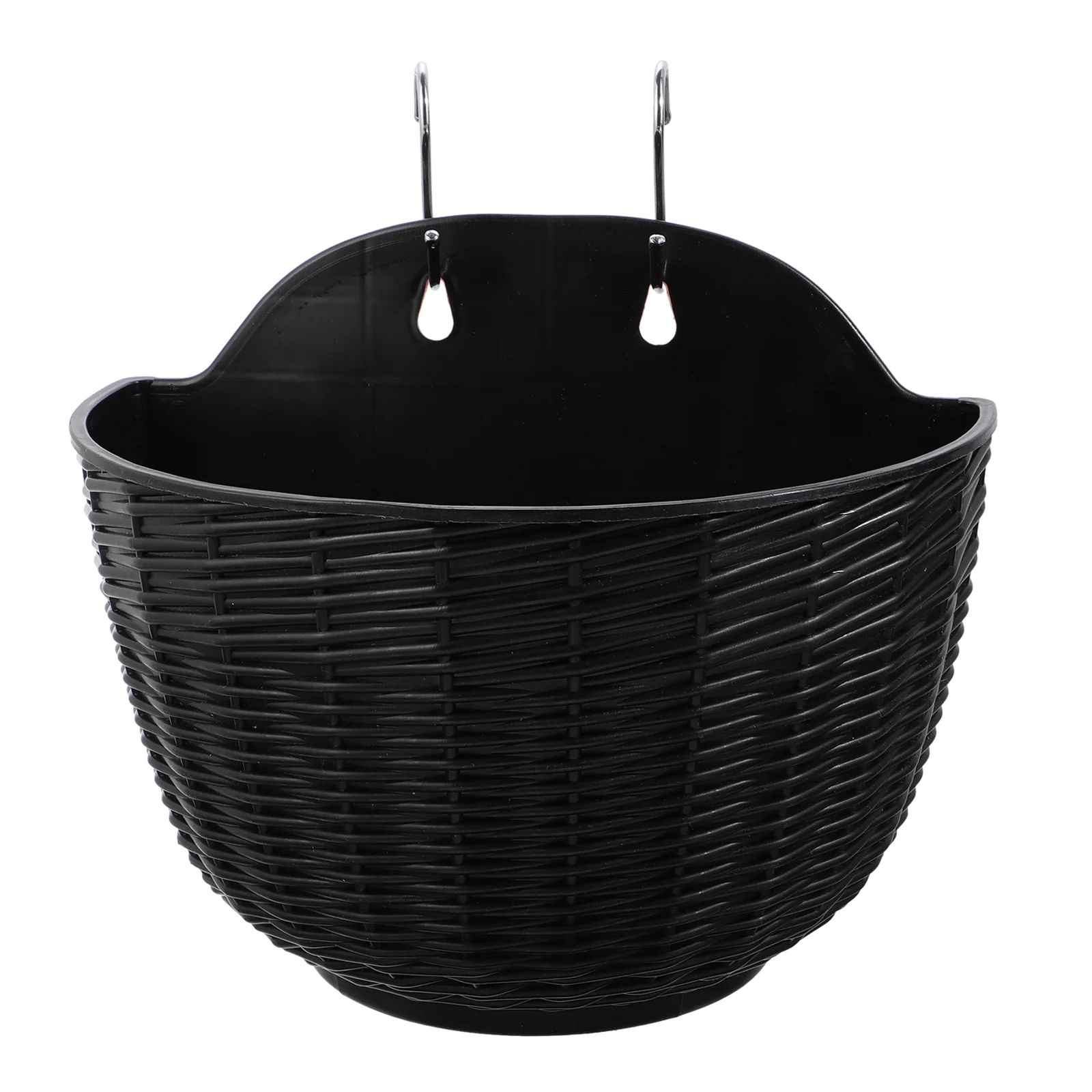 

Railing Pot Farmhouse Flower Planter Outdoor Railing Balcony Hanging Planters Wall- Mounted Flowerpot Metal Holder
