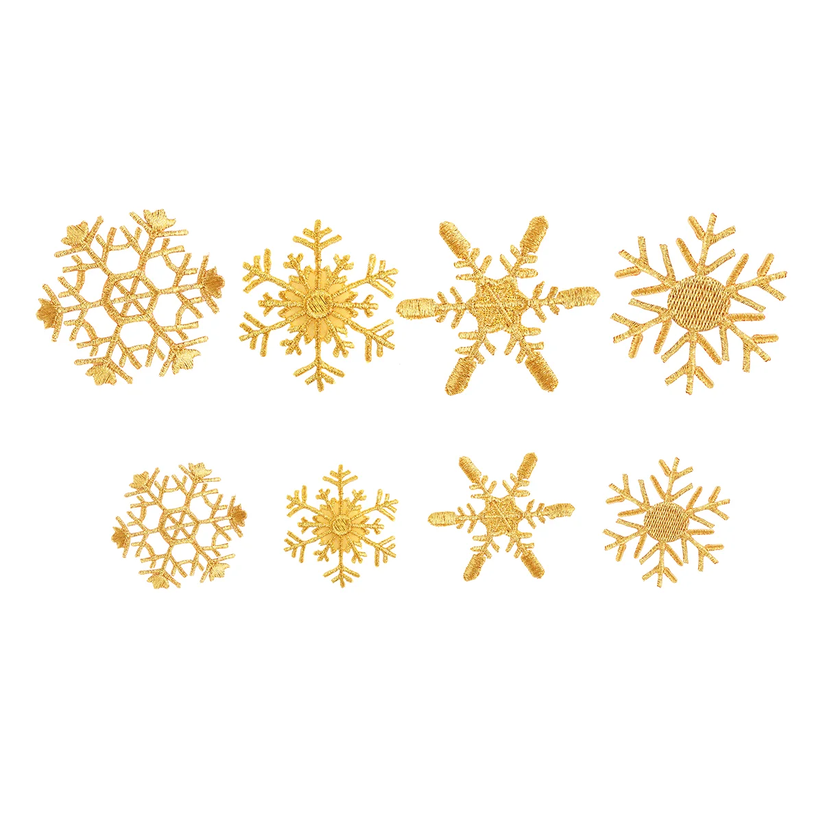 

8 Pcs Embroidered Snowflake Patch Child Jeans Christmas Embroidery Thread Appliques