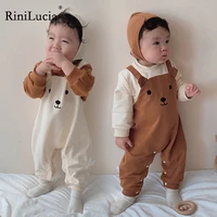 rinilucia 2022 fashion baby girls cotton jumpsuits autumn long sleeve cartoon infants rompers kids children one piece outfits