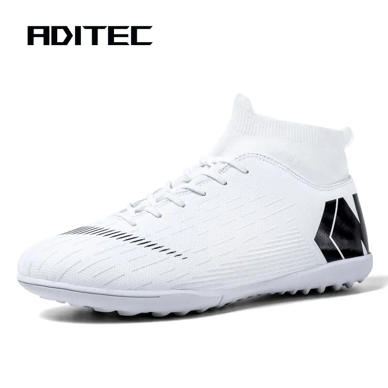 Soccer Shoes Football Boots Man's High Ankle Sneakers Men Outdoor Cleats Boots Long Spikes Soccer Shoes EUR35-45