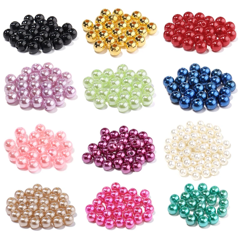 1000pcs 3-10mm Round ABS Imitation Pearl Beads Loose Beads Plastic Acrylic Spacer Bead For Jewelry Making Diy Bracelet Necklace