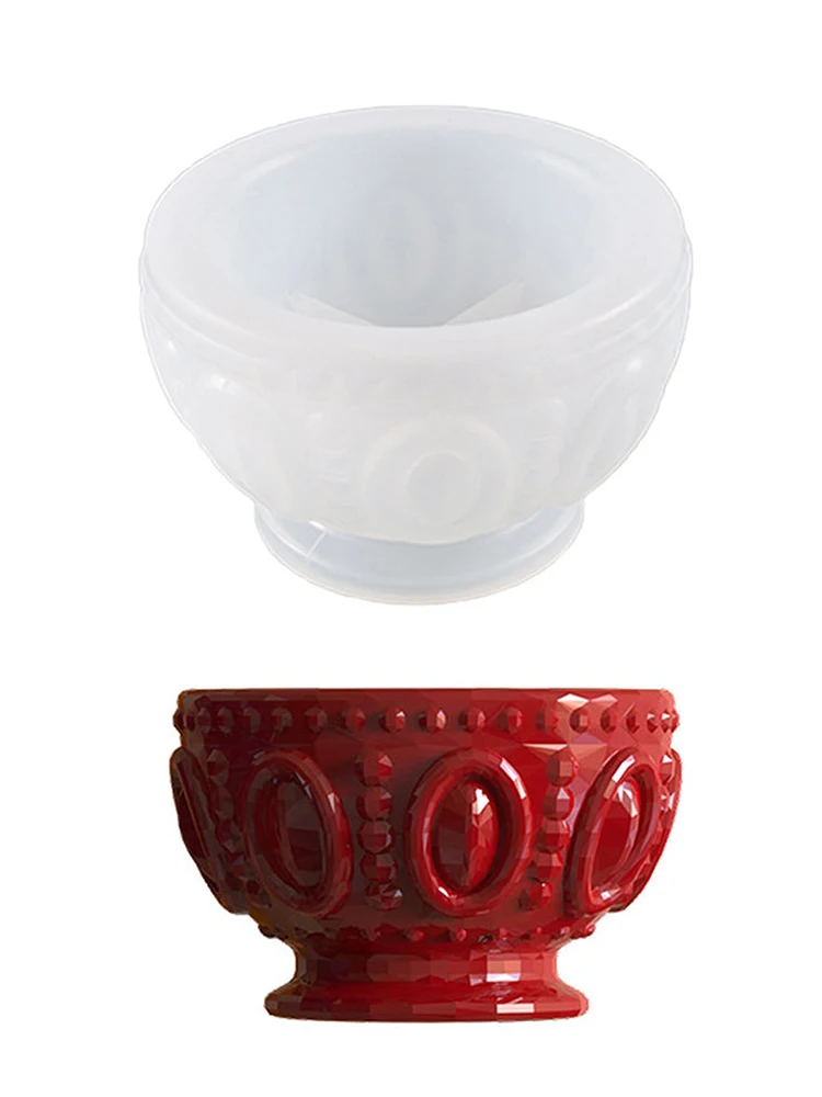 

Resin Molds Silicone DIY Round Bowl Resin Moulds for Art Pot