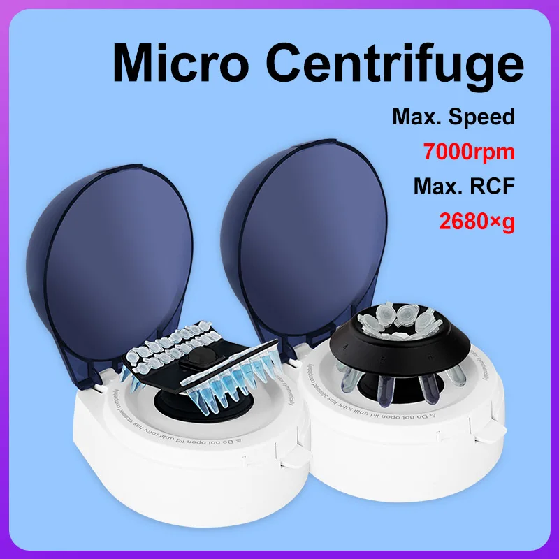 Laboratory Mini Pcr Centrifuge 7000rpm Fixed Speed Medical Blood Plasma Centrifuge Mini-4K Compatible with 2mL Tube