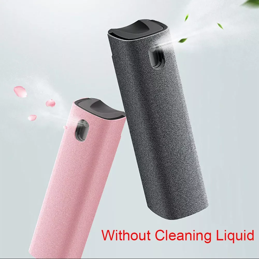 

NEW 2 In 1 Phone Screen Cleaner Spray Computer Screen Dust Removal Microfiber Cloth Set Cleaning Artifact Without Cleaning Liqui