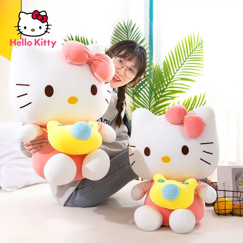 

Плюшевая игрушечная кукла Hello Kitty, мягкая подкладка, подогреватель для рук, женская машинка для захвата 35-50 см, кукла