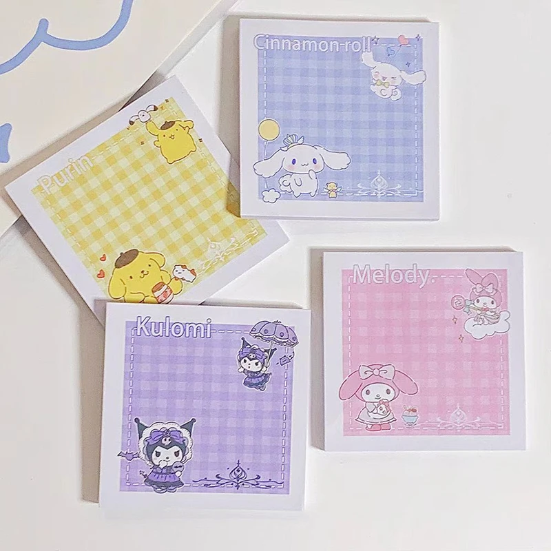 

50 шт./это Sanrio милый мультяшный Kuromi Melody Cinnamoroll блокнот можно рвать, декоративный блокнот, блокнот для записей, игрушка в подарок