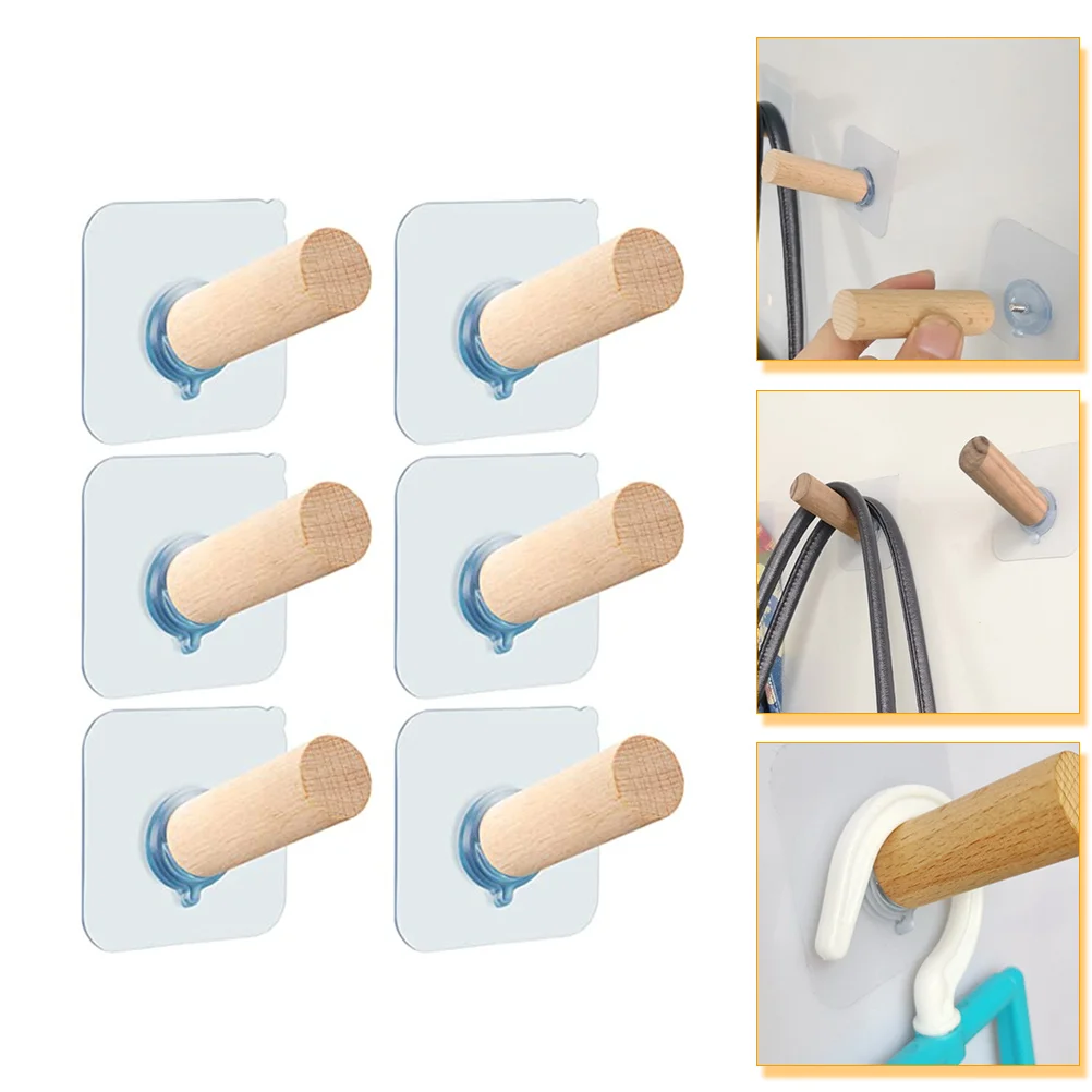

6pcs Replacement Sturdy Wall Hooks Adhesive Hooks Heavy Duty Adhesive Wall Hooks Wall Hooks For Hanging Sticky Hooks Wall Hanger