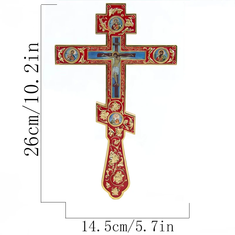 

Красный православный настенный крест