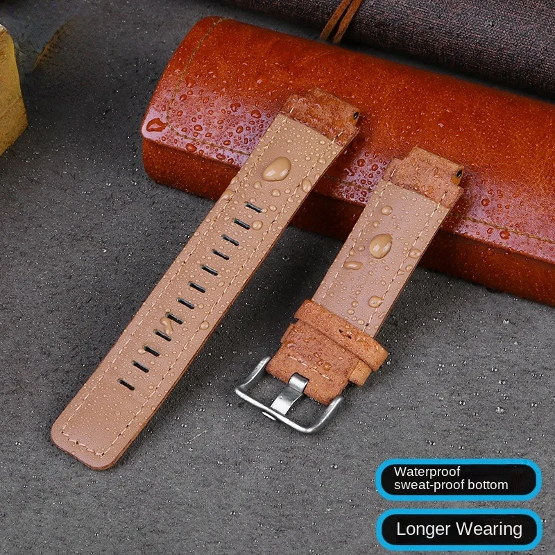Фото Ремешок кожаный для мужских часов TIMEX tide T2N721 T2N720 TW2T76300 TW2T76500 T45601 №3