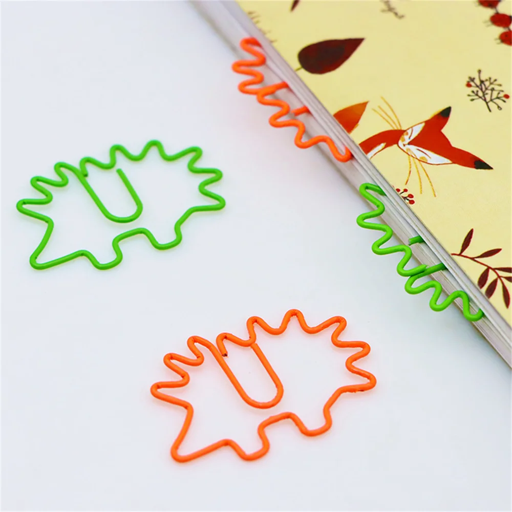 

20Pcs/box Cute Hedgehog Shape Paper Clips Photo Memo Ticket Clip Bookmarks Message Holder Paper Organization School Supplies