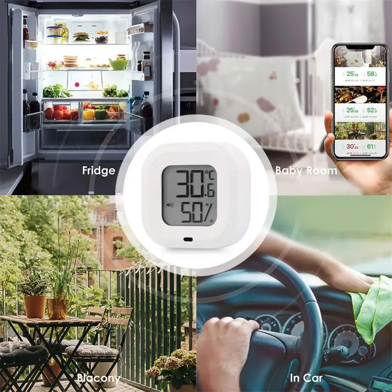

Electronic Thermometer Hygrometer Automatic Temperature Humidity Monitor Mini LCD Digital Detector Indoor Home Weather Station