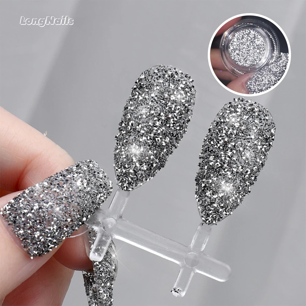 1 банка морская соль мерцающий блеск для ногтей Радужная Светоотражающая пудра