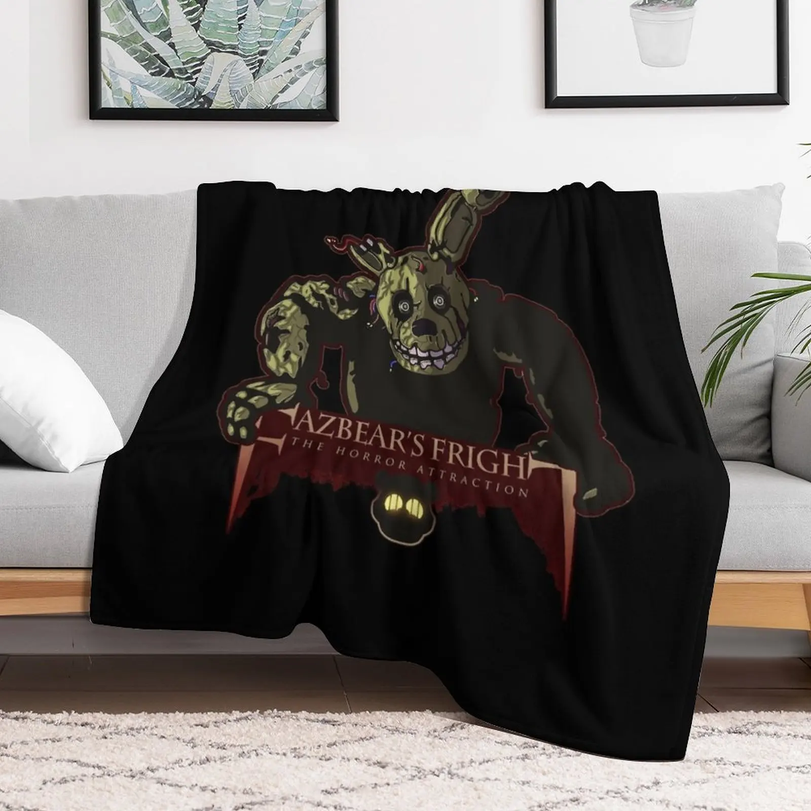 Классическая футболка Fazbear's Fright The Horror Attraction одеяло для пикника кемпинга одеяла