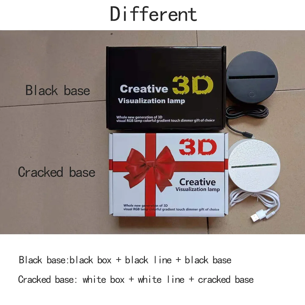 Светодиодная лампа 3d в китайском стиле для спальни ночное освещение аниме манжет