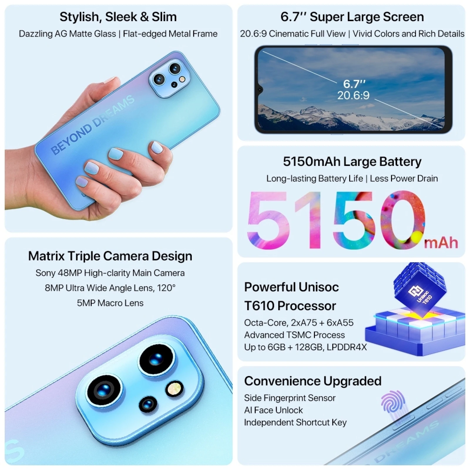 UMIDIGI A13 Pro смартфон 4 ГБ/6 ГБ 128 5150 мАч экран 6 7 дюймов Android 11