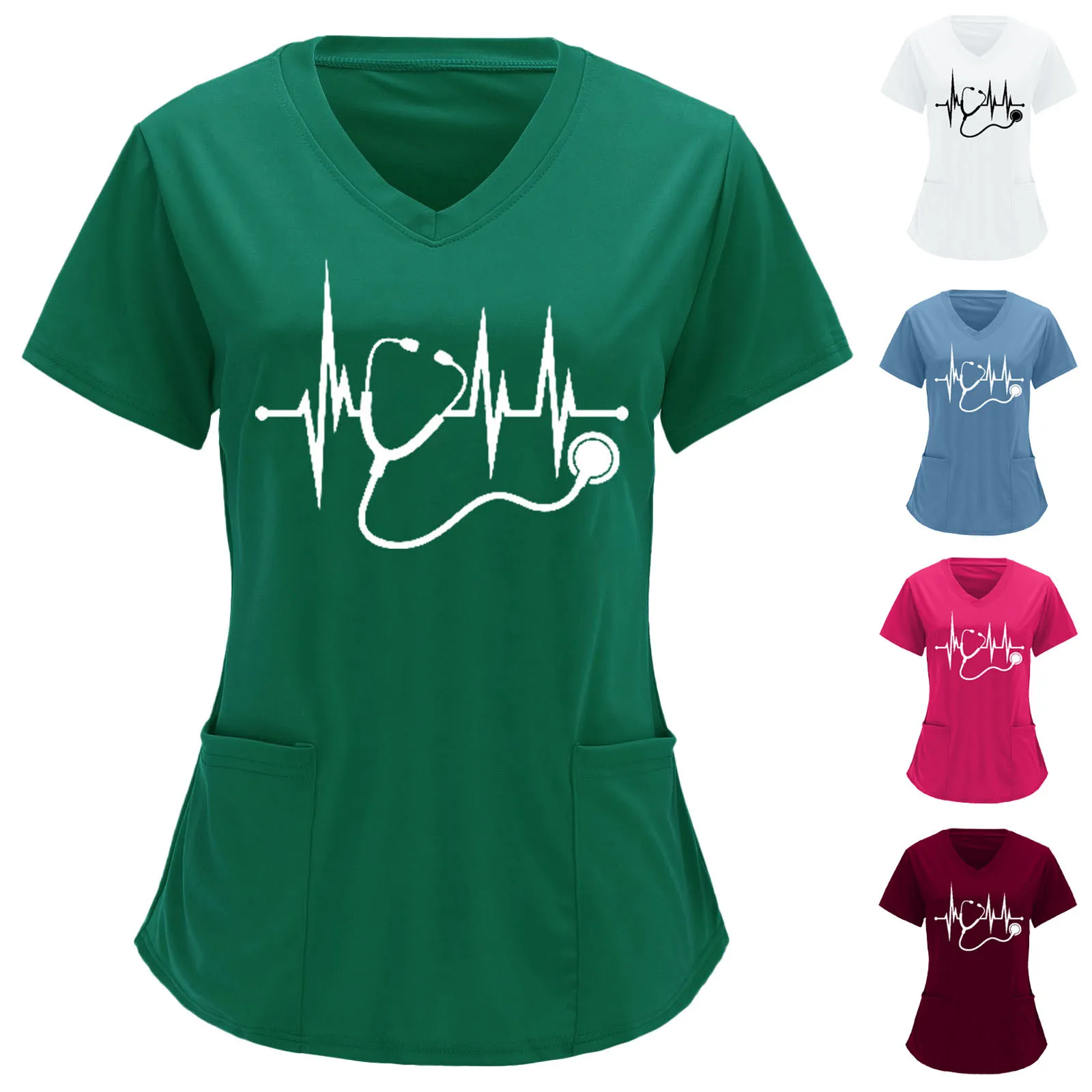 

Женский однотонный комбинезон с V-образным вырезом