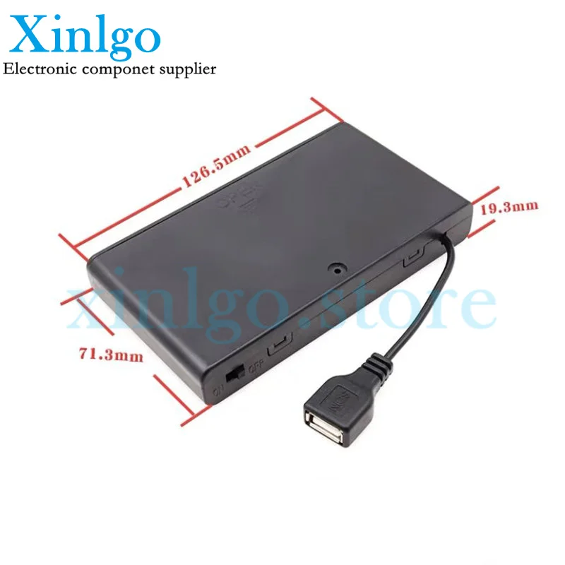 

DC 12V Portable Mini AA Battery Holder Storage Box Case USB Power Supply Battery Box For 5050 3528 2835 LED Strip Light
