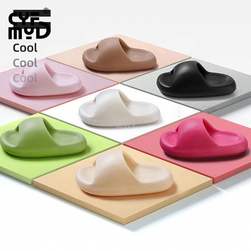 Home Slippers for Women Light Soft Slippers EVA Comfortable House Slippers Non-slip Bathroom Slides Male Platform Shoes Summer