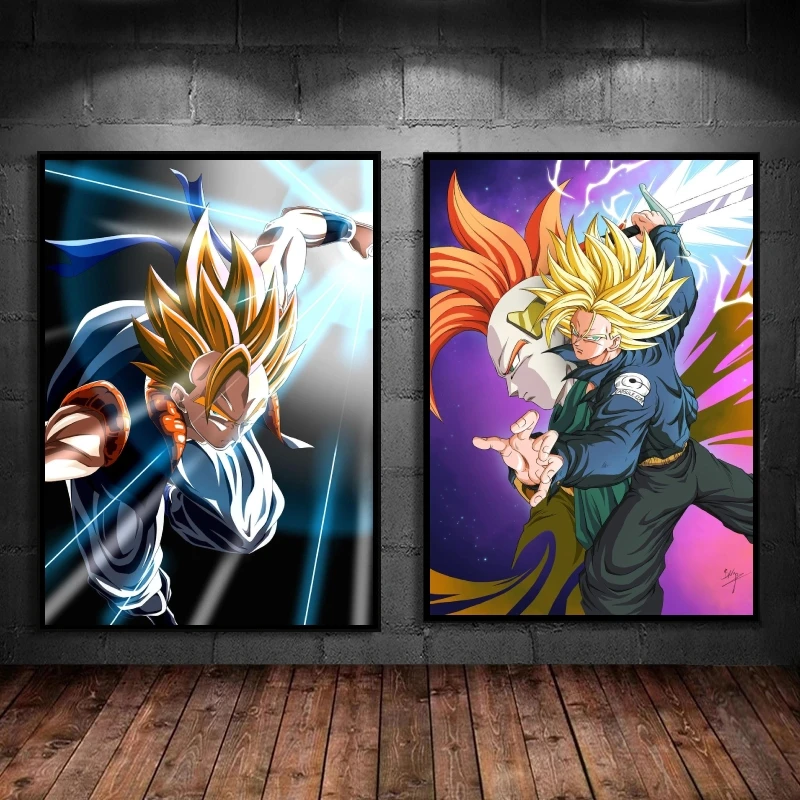 

Canvas Prints Dragon Ball Gogeta Children Gifts Wall Art Home Children's Bedroom Decor Cartoon Character Picture Decorative
