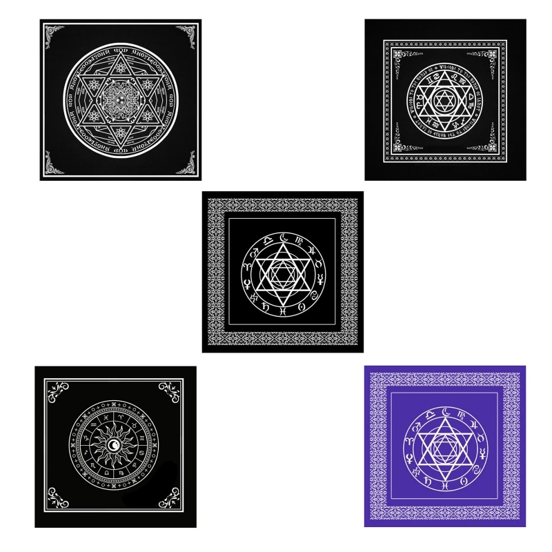 

F2TC Non-woven Tarot Altar Tablecloth Rune Divination Altar Tarot Patch Table Cover For Magicians Daily Board Games Card Pad