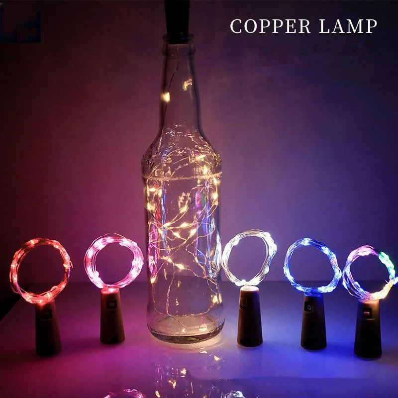 

Bottle Stopper for Glass Craft Garland Wedding Lamp Strings Copper Wire Light LED Fairy String Lamp Christmas Holiday Decoration
