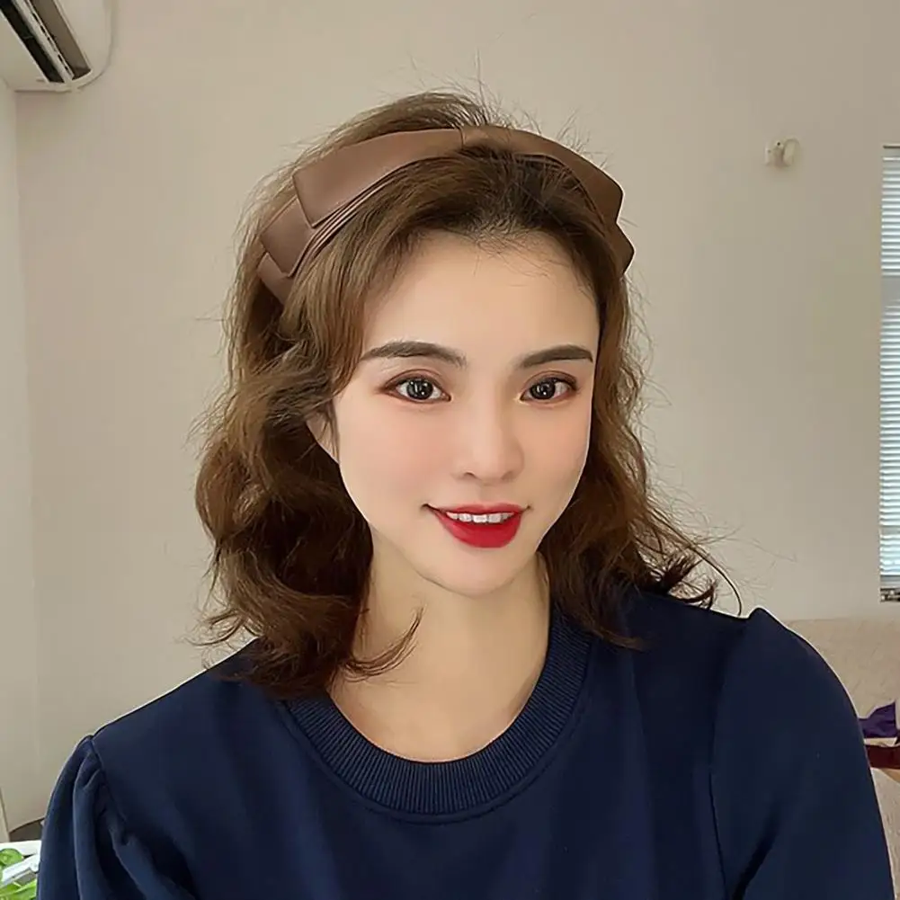 

Tear-Resistant Useful Satin Head Bow Hairpin Comfortable Ladies Hair Hoop Elegant for Photography
