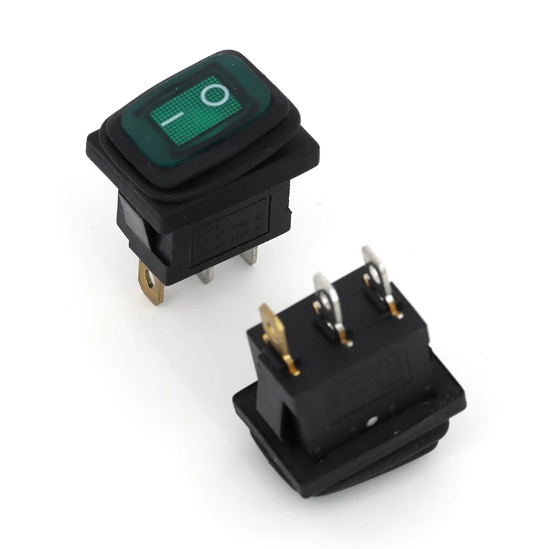 Водонепроницаемый Переключатель KCD1 3-контактный красный переключатель питания с