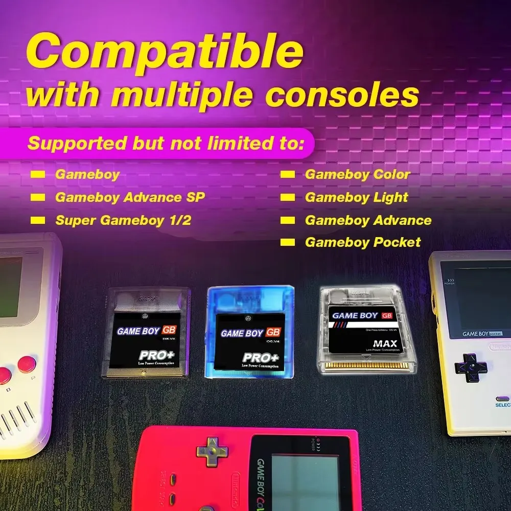 Фото Мультиигровой картридж для Gameboy Color Game Boy 2750 в 1 Ever Cartdrive для GB GBC с картой 8G, энергосберегающий игровой картридж №3