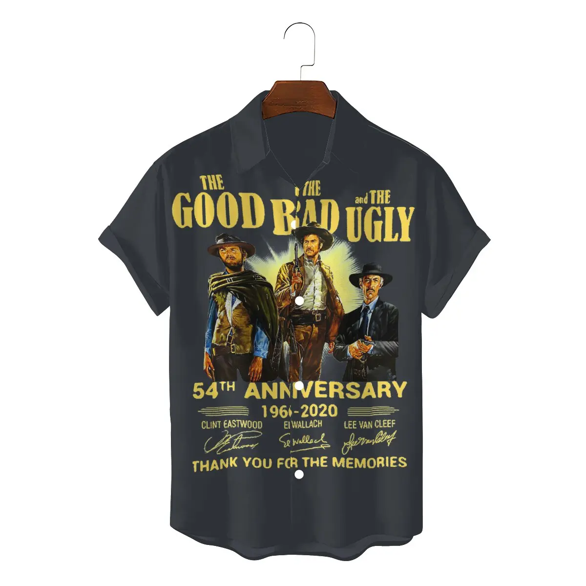 

Clint Eastwood A Fistful Of Dollars Cowboy Man Shirts Hot the Good the Bad and the Ugly 54th Anniversary 1966 2020 3D Shirt