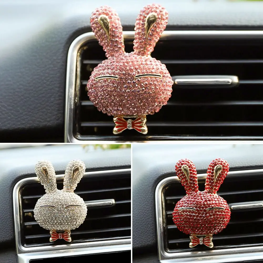

Модное украшение для автомобиля, милый кролик, сверкающий освежитель воздуха, вентиляционные отверстия, зажим для духов, ароматерапия, авто...