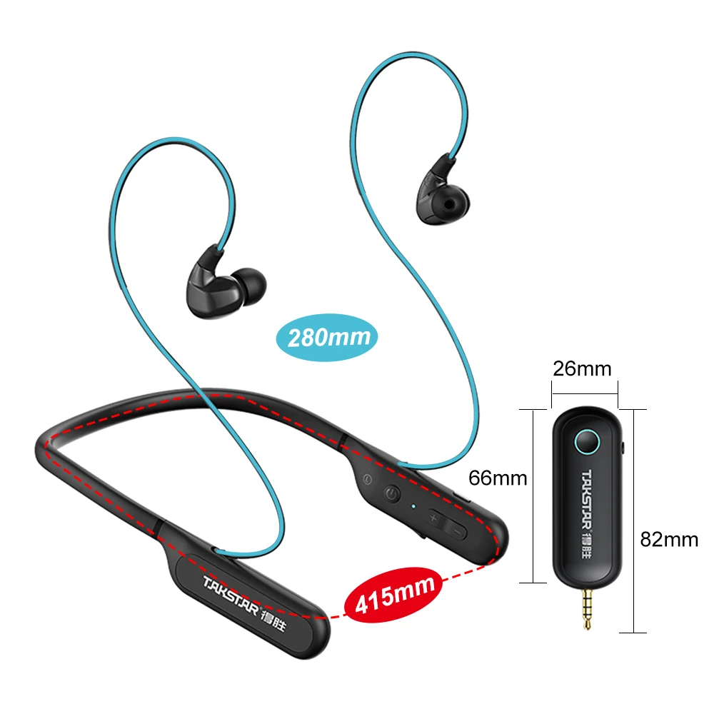 TAKSTAR WPM-500 Wireless Monitor Headphones with Transmitter In Ear Headphones Noise Canceling10M Transmission Distance