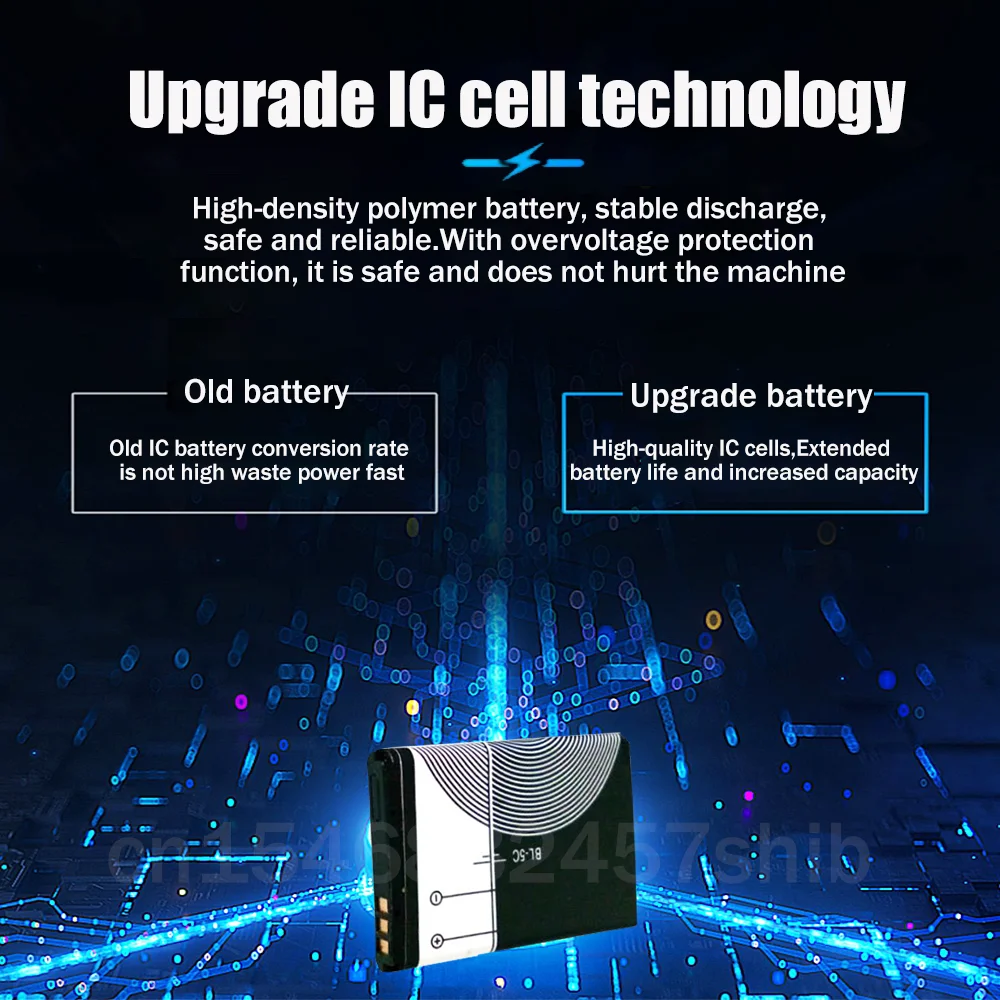 BL-5C BL5C BL 5C 3 7 V 1020mAh литиевая аккумуляторная батарея для телефона Nokia 1100 1110 1200 1208 1280