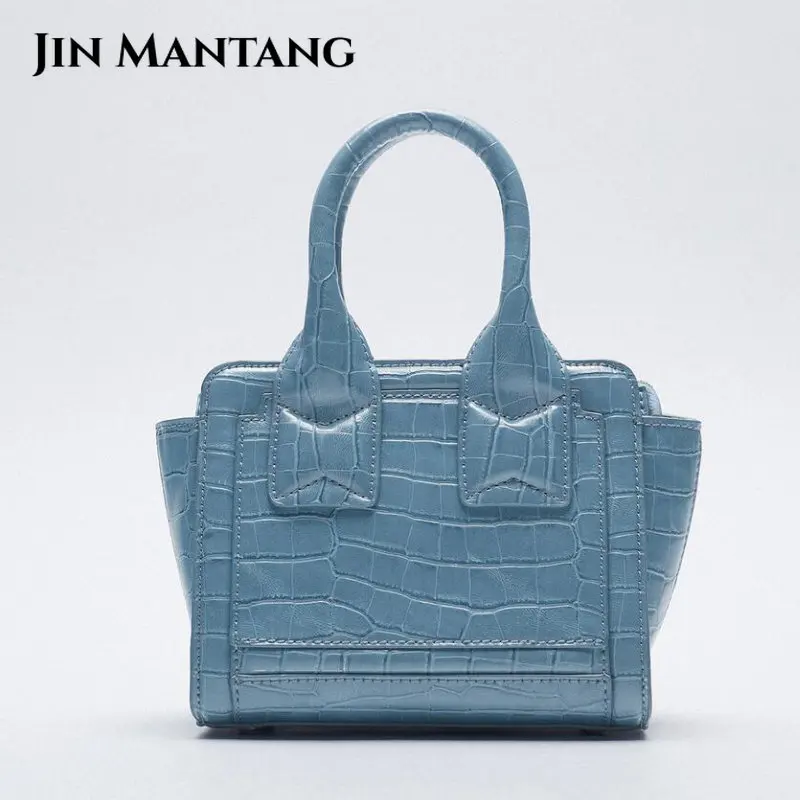 

JIN MANTANG Luxury Brand Women Alligator PU Leather Handbags New In Chain Design Tote Shoulder Crossbody Purses Bolsa Feminina