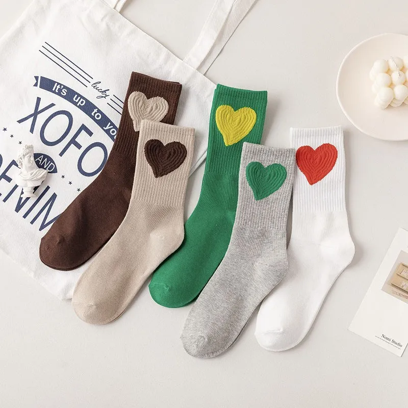 Женские новые хлопковые носки вязаные персонализированные модные милые женские