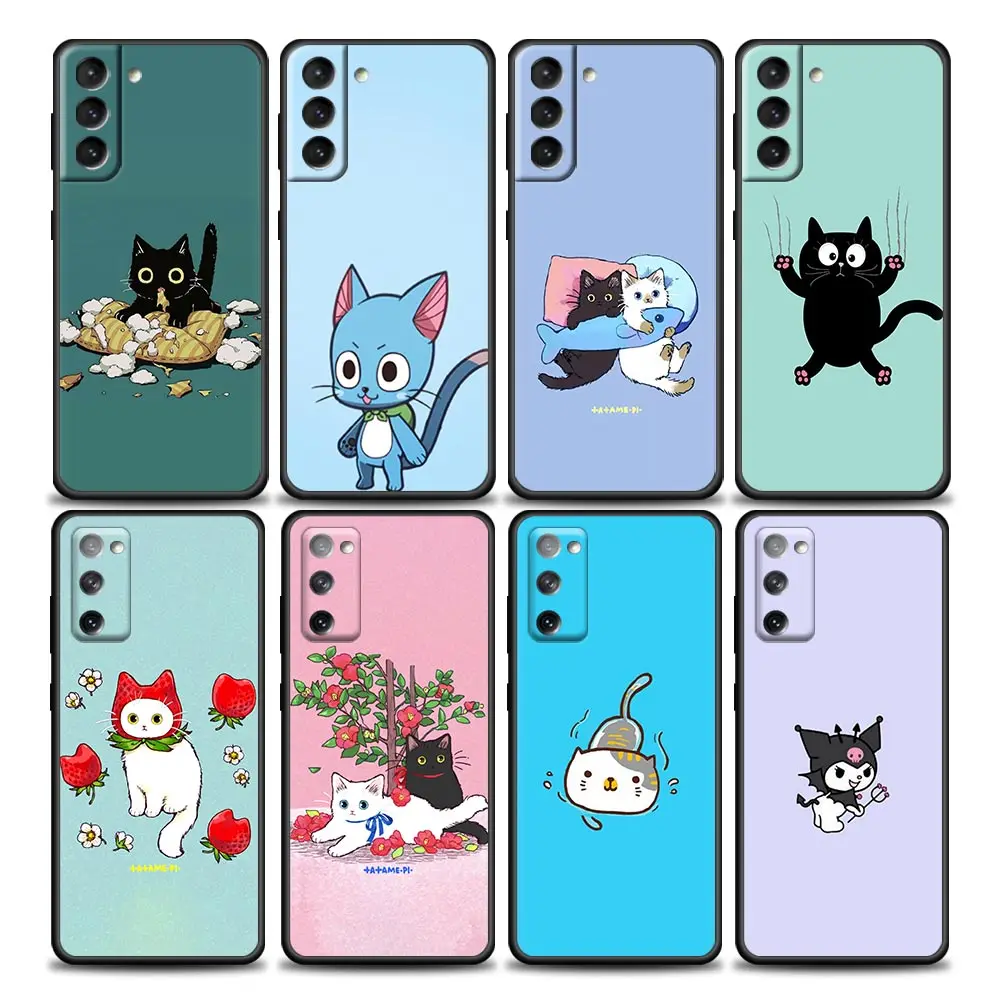

Cute Cat Cartoon Phone Case for Samsung Galaxy S7 S8 S9 S10e S21 S20 Fe Plus Ultra 5G Soft Silicone