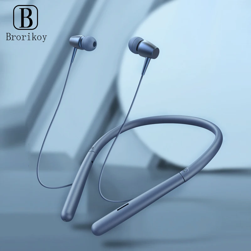 

Earphone Bluetooth 5.0 Wireless Headset Magnetic Neckband Bluetooth IPX5 Waterproof Sport Earbud With Noise Cancelling TF