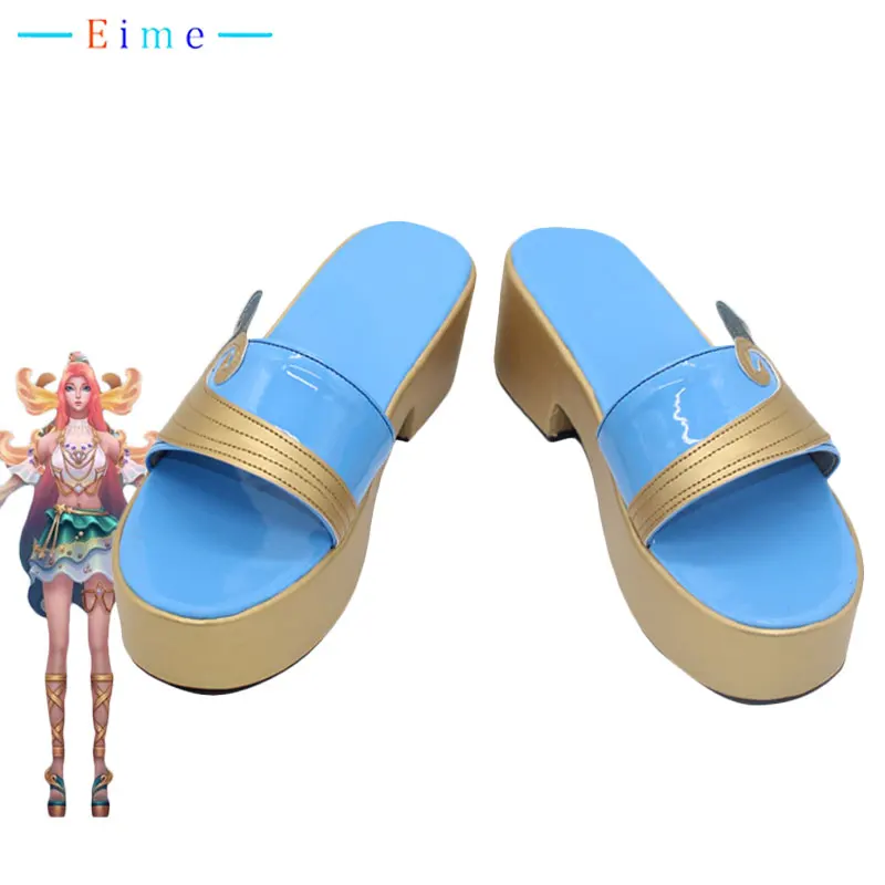 

Game LOL Ocean Song Seraphine Cosplay Shoes PU Leather Shoes Halloween Carnival Boots Cosplay Prop Custom Made