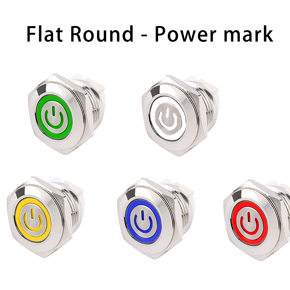 

Металлические кнопочные переключатели DIANQI 16/19 мм зелёный