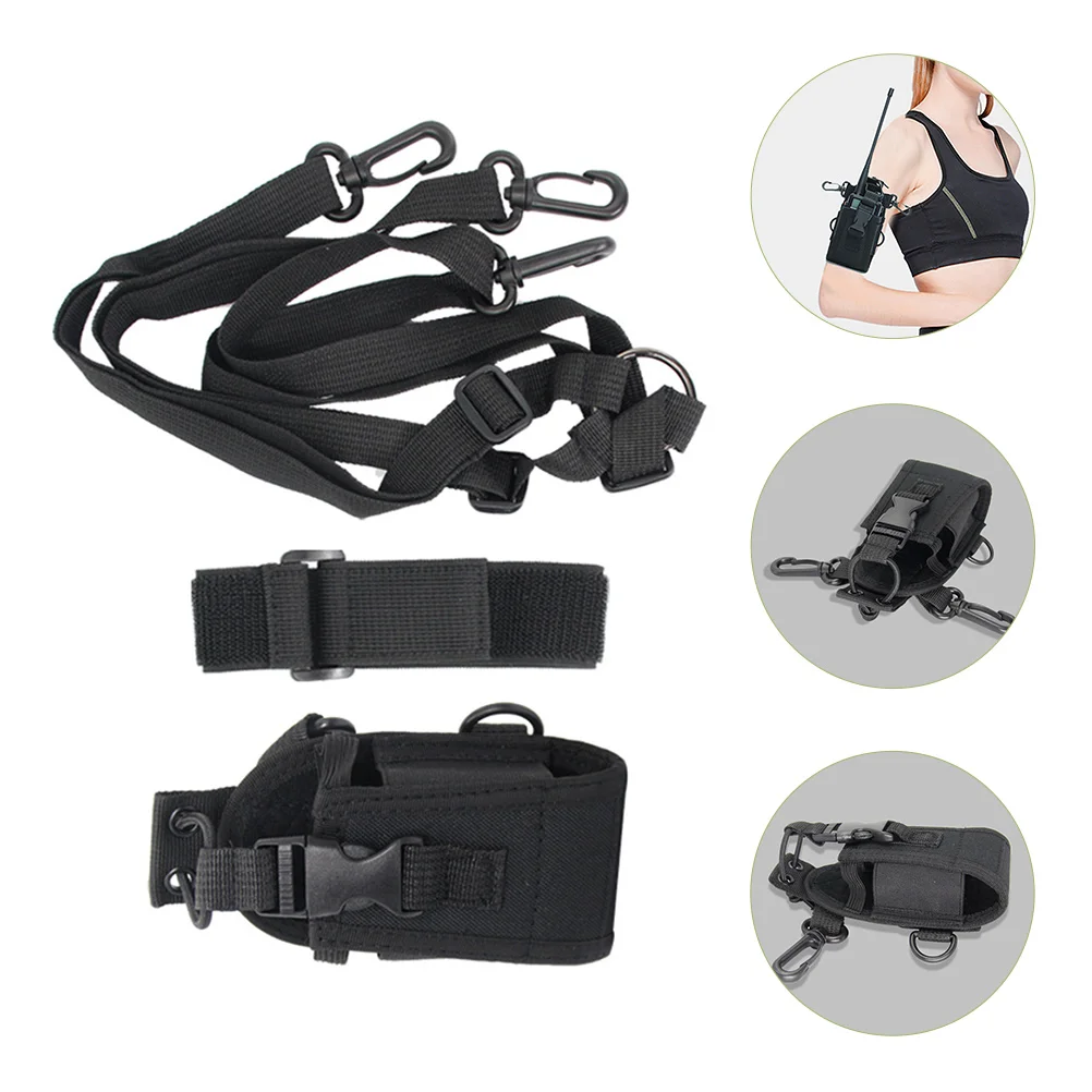 

Holder Firefighter Strap Belt Bag Walkie Talkie Holster Police Harness Storage Shoulder Dutygear Carry Pouch