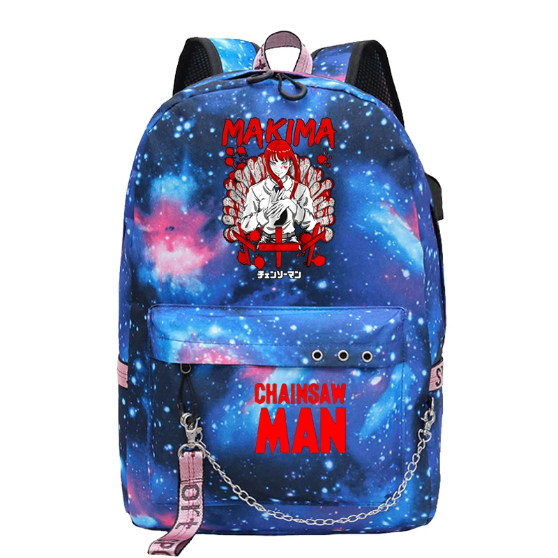 

Chainsaw Man School Bag Makima Kawaii Backpack Girls Harajuku Bagpack Women Men Travel Knapsack Students School Bags Mochilas