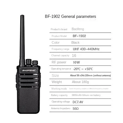 BAOFENG High-power Intercom BF-1902 Is Suitable for Motorcade Factories.