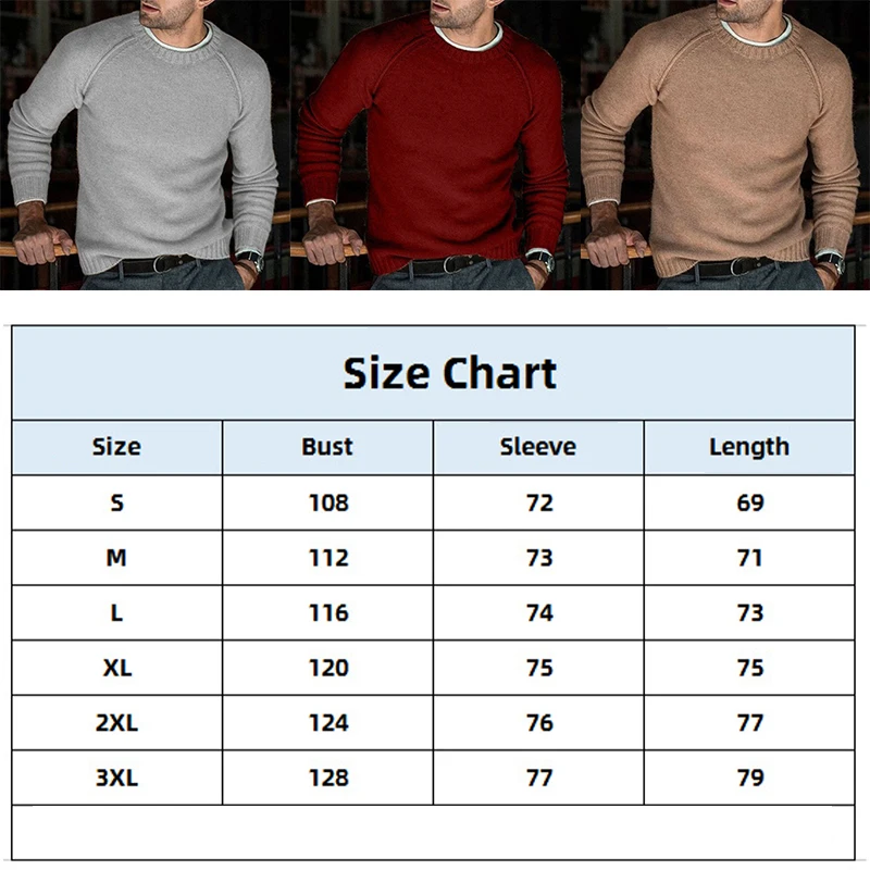Big Sale! Men Round Neck Sweater Solid Color Pullover Spring Autumn Wear Thin Fashion Undershirt Knitted Loose Jumper Tops Coat