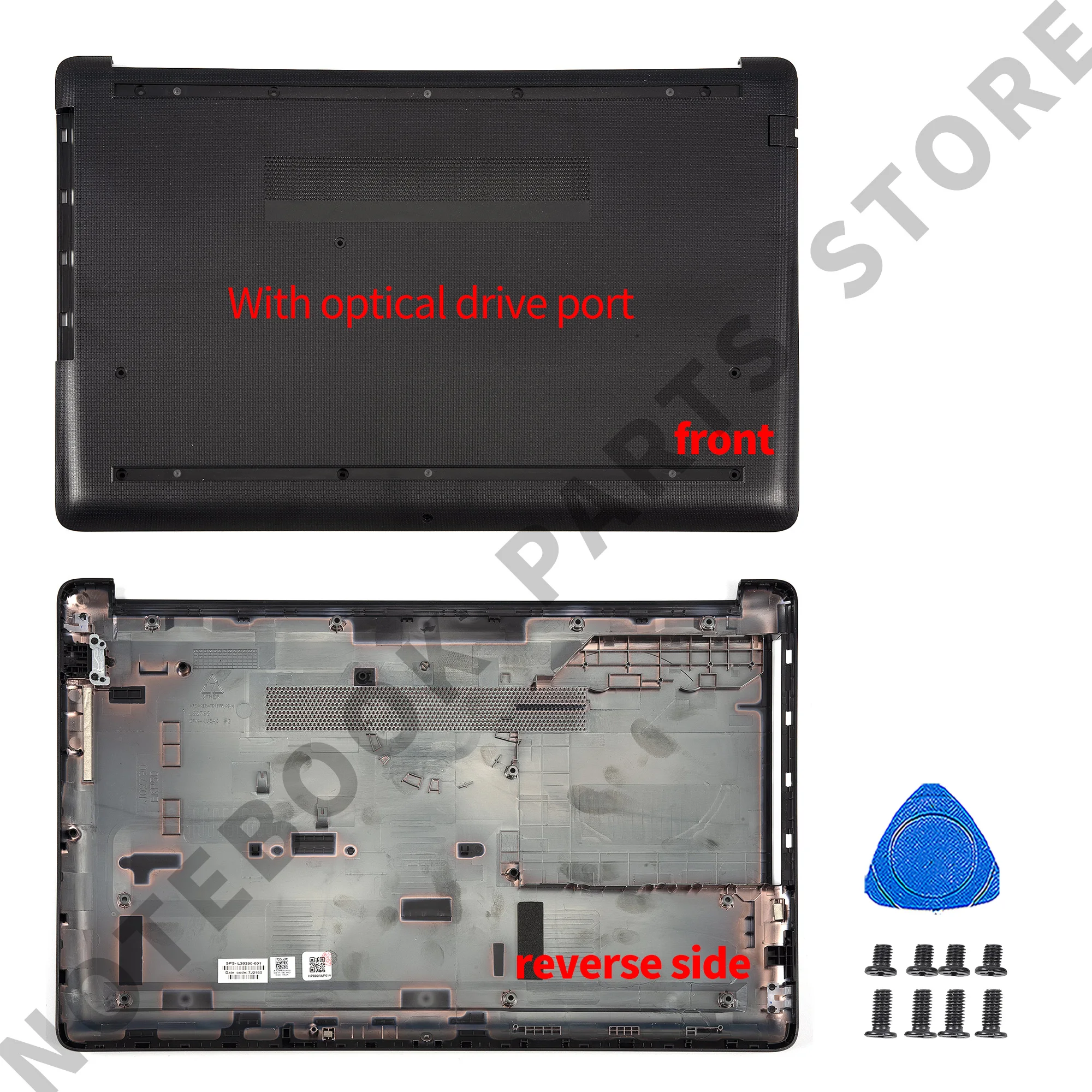 Новая задняя крышка ЖК-дисплея/ передняя рамка/ петли/ опорная панель/ нижний корпус черного цвета для HP 15-DA 15-DB 250 G7 255 TPN-C135 TPN-C136 L20433-001.