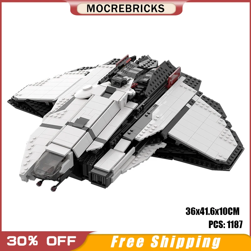 

Конструктор MOC Crusader Industries Starship, модель корабля, звездная звезда, ртуть, сборка, игрушка, детский подарок