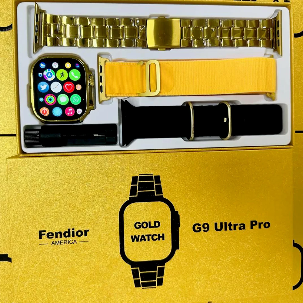 

Xiaomi New G9 Ultra Pro Gold Smart Watch Ultra Series 8 NFC Bluetooth Call Men Smartwatch 2023 Ultra Wireless Charging for Apple