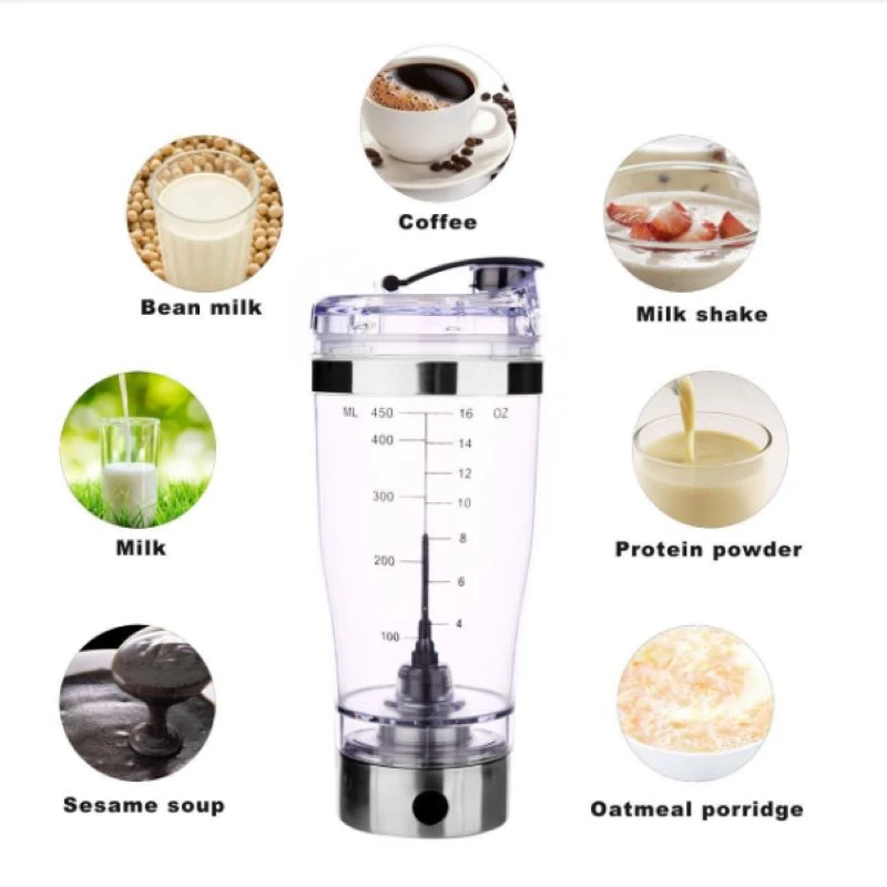 

450 600ml USB rechargeable electric mixing cup portable outdoor travel fitness protein powder coffee cup water cup stirring cup